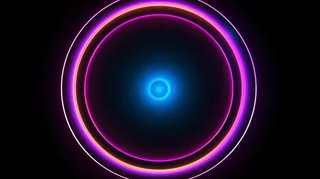 光圈彩色荧光色科技黑暗背景