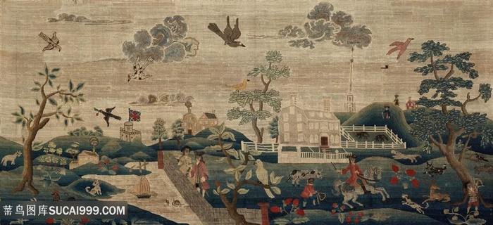 波士顿公园风景装饰画