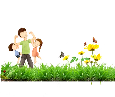 郊游父亲与孩子