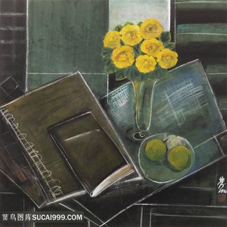 林风眠手绘唯美花卉菊花装饰画