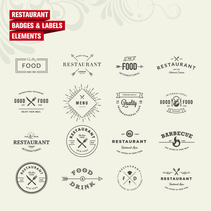 手绘Logo标志素材