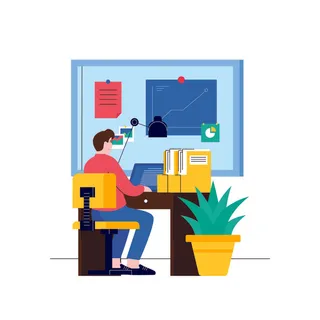 扁平化人物场景办公互联网等距ai矢量设计网页海报UI素材插画