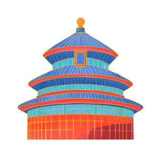 中国风天坛公园国庆节北京元素素材