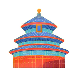 中国风天坛公园国庆节北京元素素材