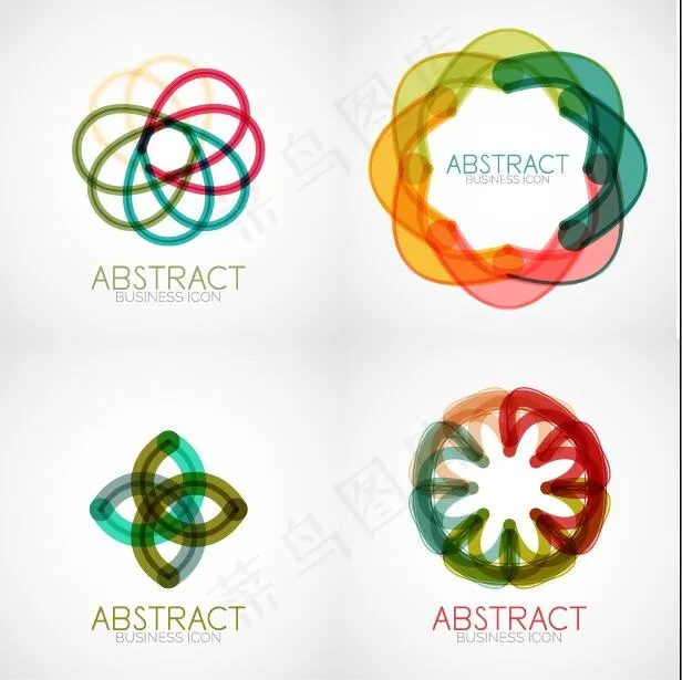 生活花形图标ai矢量模版下载
