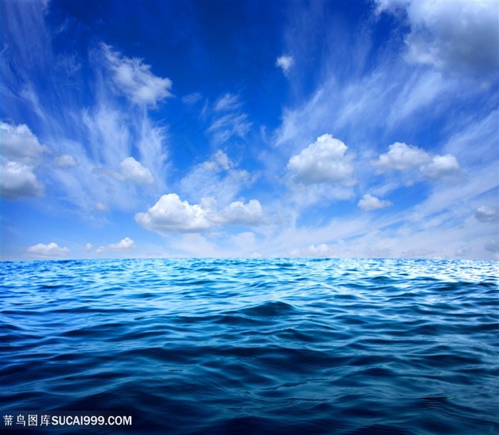 唯美白云大海高清图片