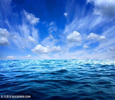 唯美白云大海高清图片