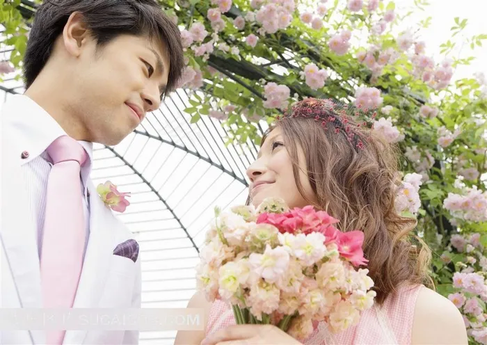 幸福的情侣婚纱摄影