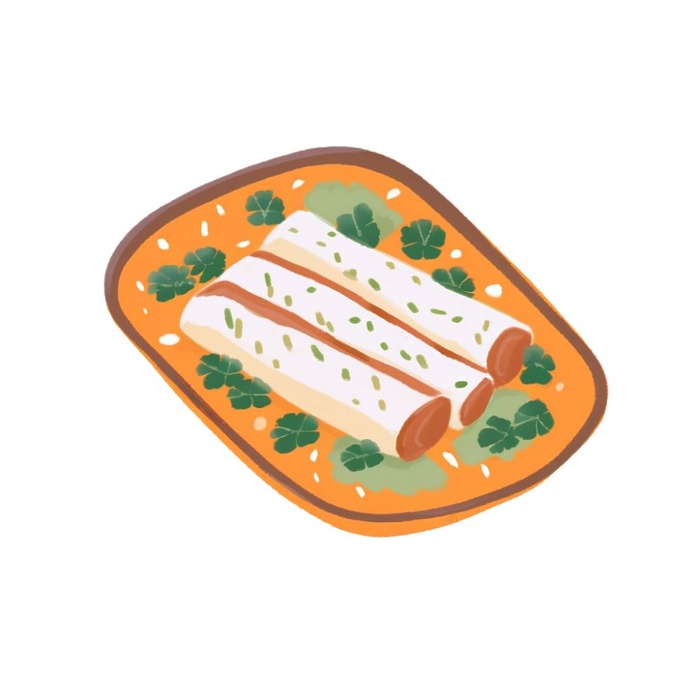 卡通美食扁平插画元素(1024x1024)