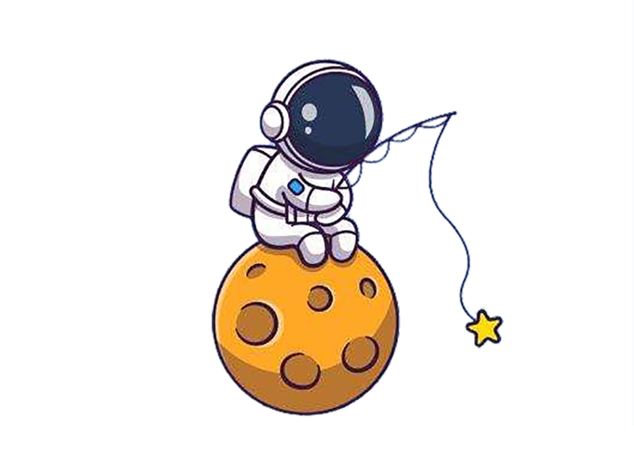 卡通太空人简笔画