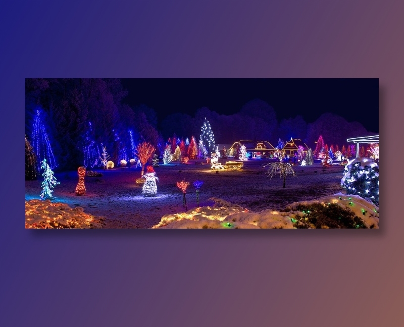 梦幻圣诞节节日素材夜晚雪景素材图