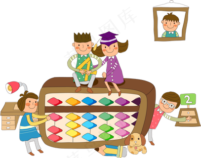 卡通算盘珠心算儿童可爱