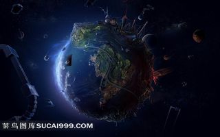 科幻的地球星球图片素材