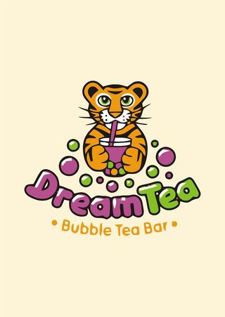 奶茶logo老虎喝奶茶