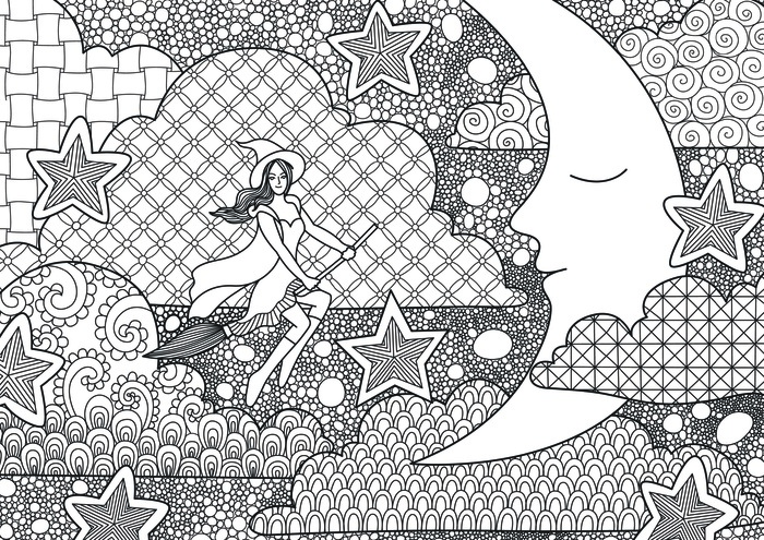 儿童童话手绘黑白线描线稿