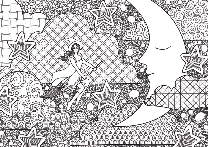 儿童童话手绘黑白线描线稿eps,ai矢量模版下载