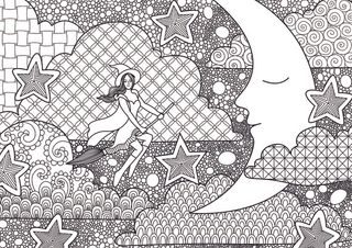 儿童童话手绘黑白线描线稿