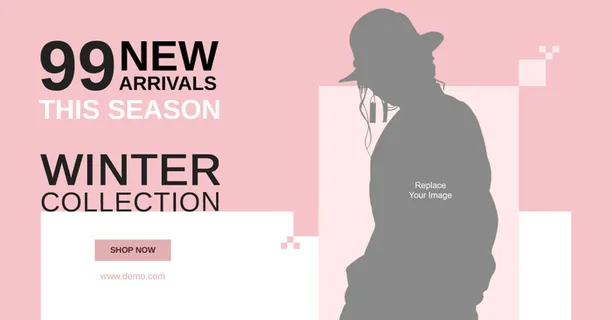 广告销售粉色横幅素材