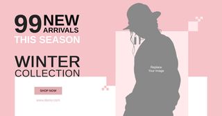 广告销售粉色横幅素材