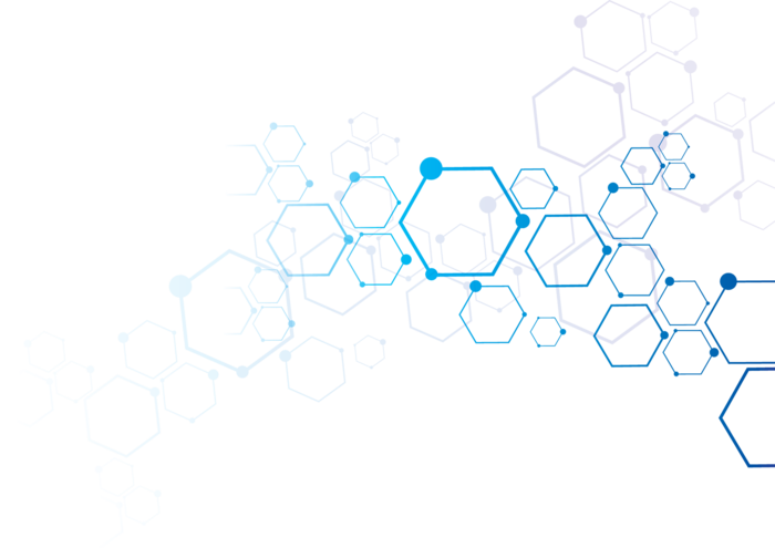 六边形方框卡通线条科技kv主视觉