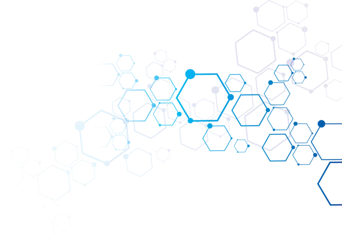 六边形方框卡通线条科技kv主视觉