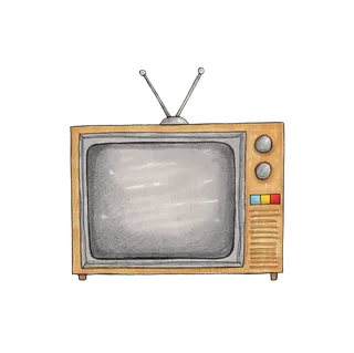 电视机卡通简笔