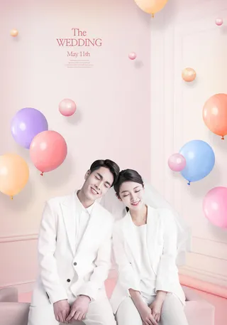 现代韩式结婚婚礼背景