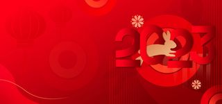 新年喜庆红色背景图