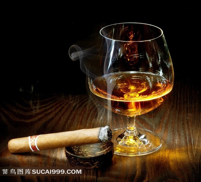 雪茄美酒设计图片