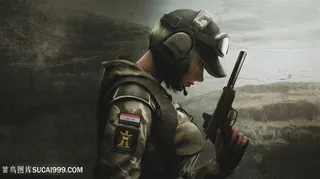 手拿短枪的女人图片