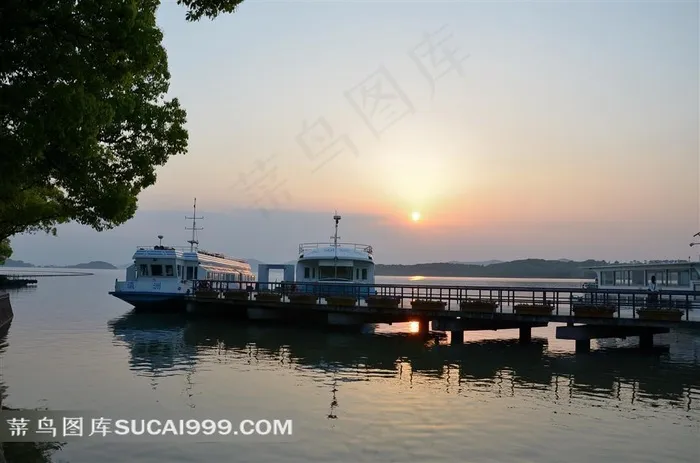 江苏太湖船舶景观素材