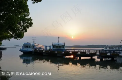 江苏太湖船舶景观素材