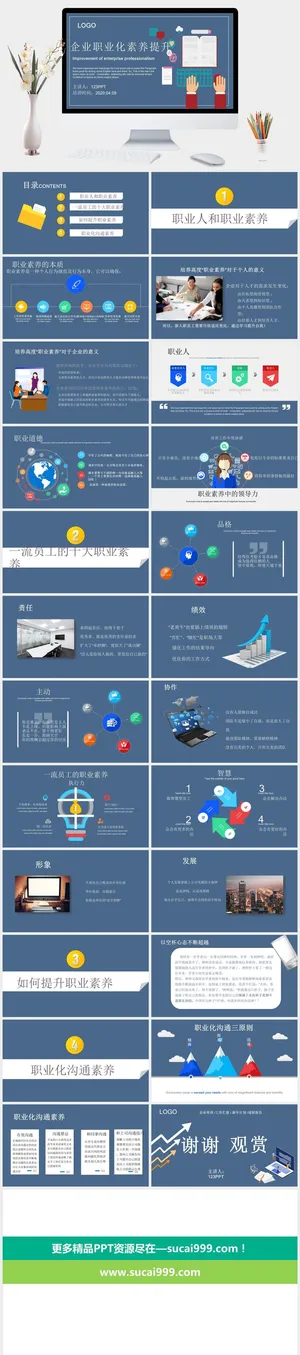 职业化素养提升培训PPT课件预览图