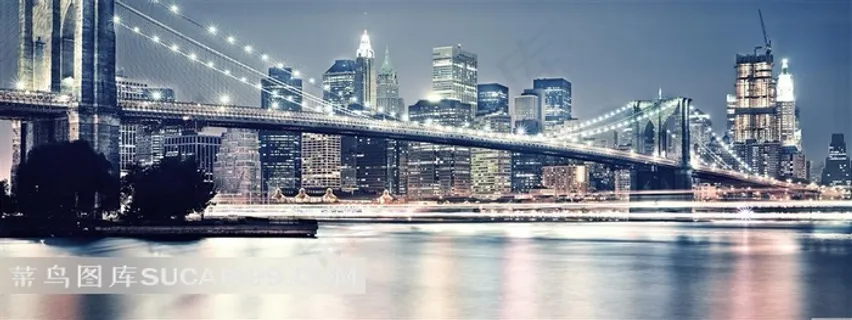 布鲁克林大桥夜景