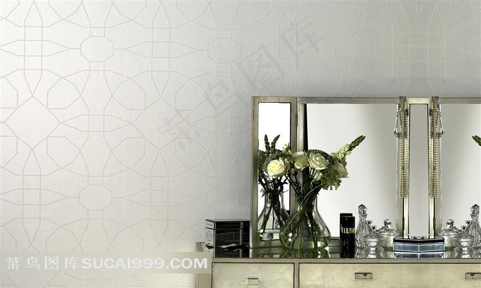 欧美室内效果图梳妆台