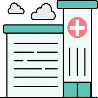 简笔画医院图标