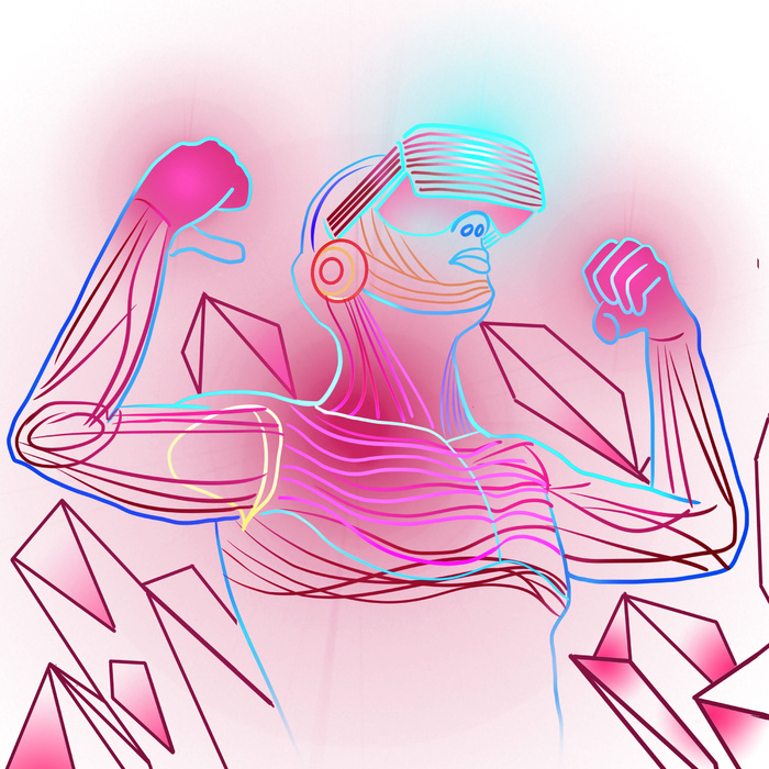 科技人工智能虚拟现实VR元宇宙海报模板PSD分层设计素材