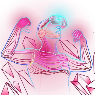 科技人工智能虚拟现实VR元宇宙海报模板PSD分层设计素材