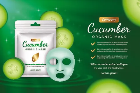 广告绿色面膜介绍素材