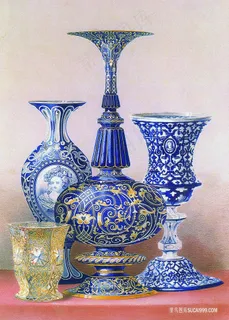 青花瓷花瓶油画 青花瓷花瓶油画