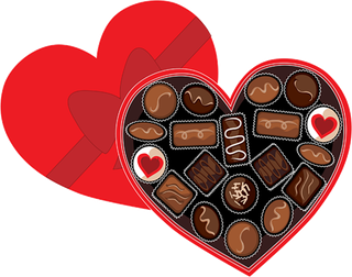 红色爱心巧克力