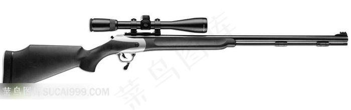 黑色带瞄准镜猎枪