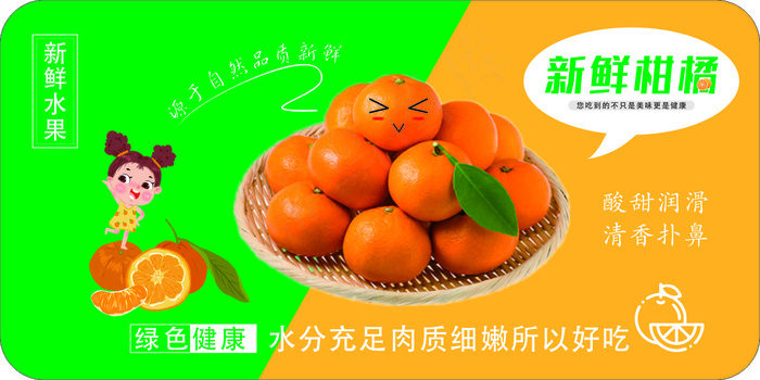 柑橘吊牌海报