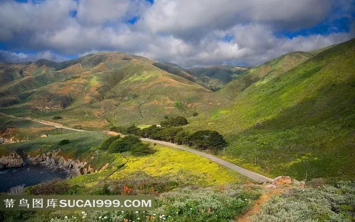 加利福尼亚唯美山脉风景