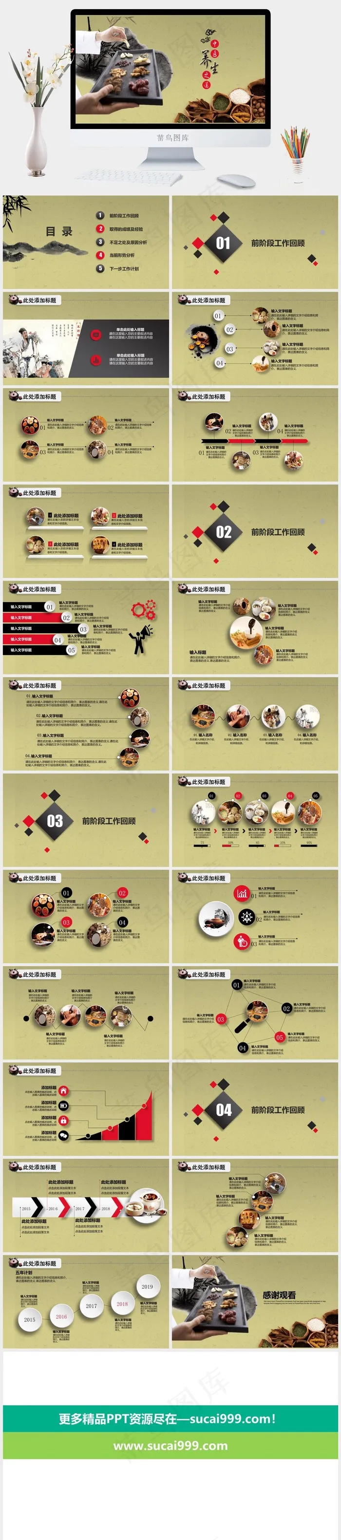 中药中医治病PPT模板ppt模版