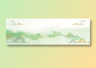 中国风水墨banner海报背景