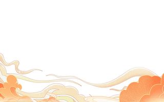 中国风国潮祥云插画手绘云彩图案海报云层装饰背景PSD设计素材