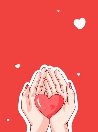 红色公益爱心慈善活动宣传海报展板背景图片PSD分层设计素材模板