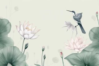 创意简约节气荷花背景