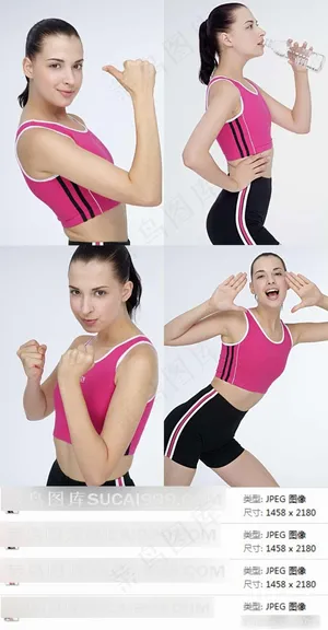 锻炼瘦身的清纯美女素材
